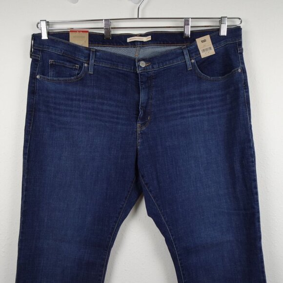 Levi's 314 Shaping Straight Jeans Women's Plus Size 24W Blue Stretch Denim - Picture 2 of 12
